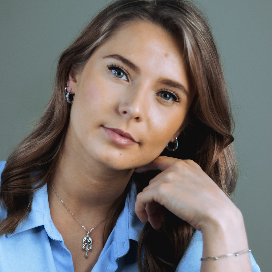 Blue Hoop Earrings