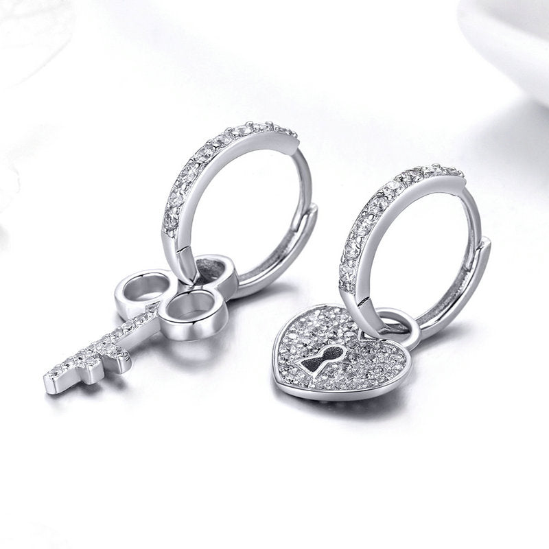 Heart Shape Key Earrings