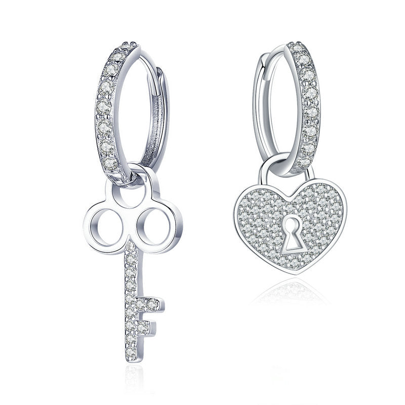 Heart Shape Key Earrings